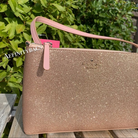 Kate spade joeley glitter crossbody rose gold NWT - Picture 2 of 8